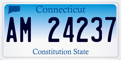 CT license plate AM24237