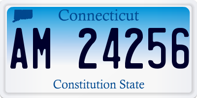 CT license plate AM24256