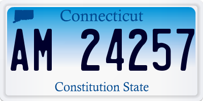 CT license plate AM24257
