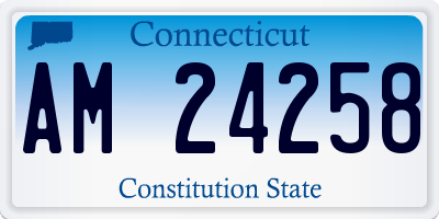 CT license plate AM24258