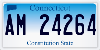 CT license plate AM24264