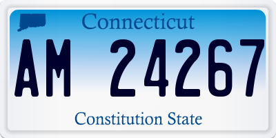 CT license plate AM24267