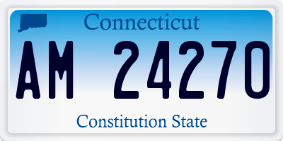 CT license plate AM24270