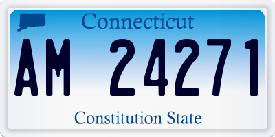 CT license plate AM24271