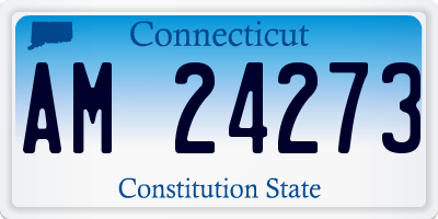 CT license plate AM24273