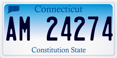 CT license plate AM24274
