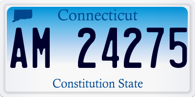 CT license plate AM24275