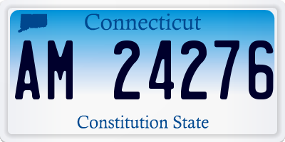 CT license plate AM24276