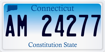 CT license plate AM24277