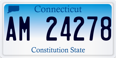 CT license plate AM24278