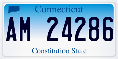 CT license plate AM24286