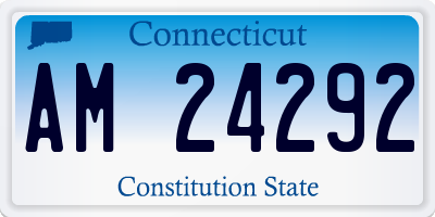 CT license plate AM24292