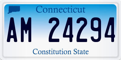CT license plate AM24294
