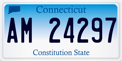 CT license plate AM24297