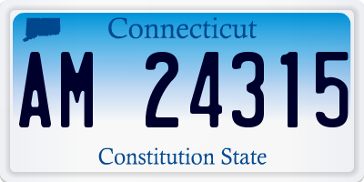 CT license plate AM24315