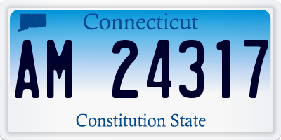 CT license plate AM24317