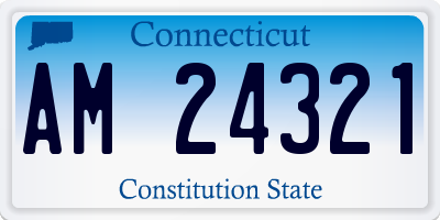 CT license plate AM24321