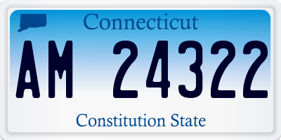 CT license plate AM24322