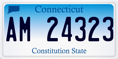 CT license plate AM24323