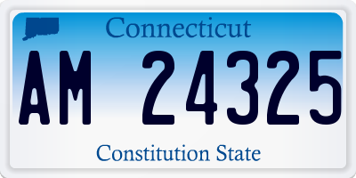 CT license plate AM24325