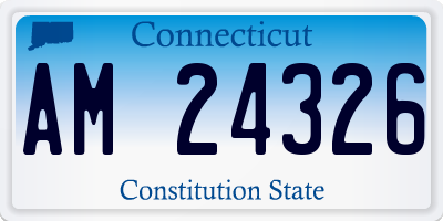 CT license plate AM24326