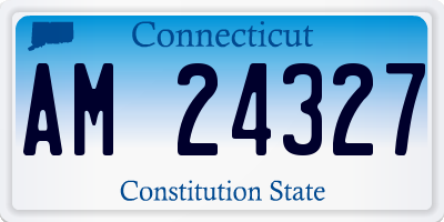 CT license plate AM24327