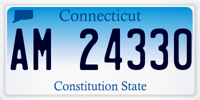 CT license plate AM24330