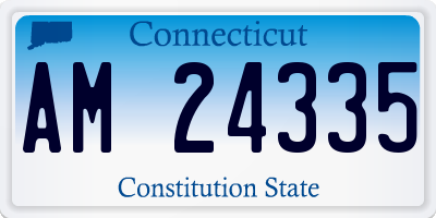 CT license plate AM24335