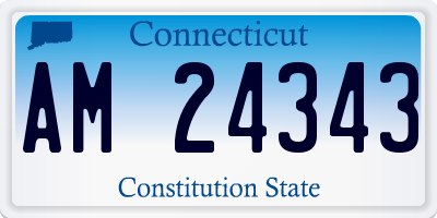 CT license plate AM24343