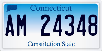 CT license plate AM24348