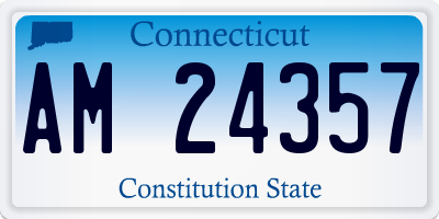 CT license plate AM24357
