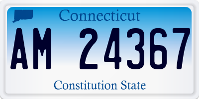 CT license plate AM24367