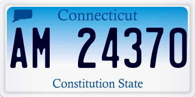 CT license plate AM24370