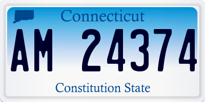 CT license plate AM24374