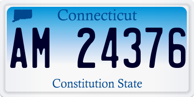 CT license plate AM24376