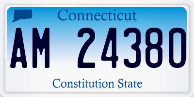 CT license plate AM24380