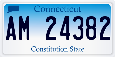 CT license plate AM24382