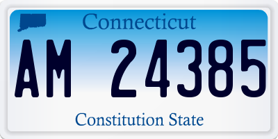 CT license plate AM24385