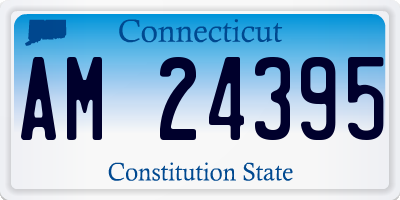 CT license plate AM24395