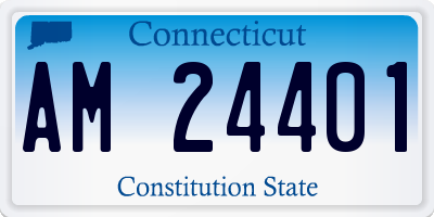 CT license plate AM24401