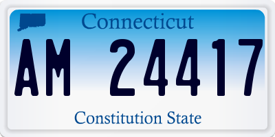 CT license plate AM24417