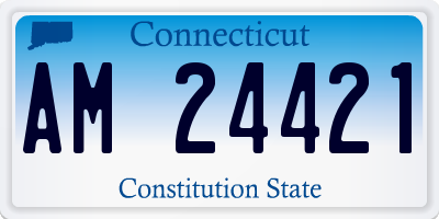 CT license plate AM24421