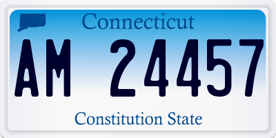 CT license plate AM24457