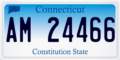 CT license plate AM24466