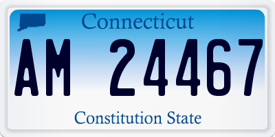 CT license plate AM24467