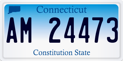 CT license plate AM24473