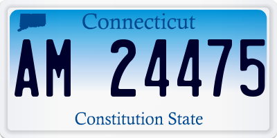 CT license plate AM24475