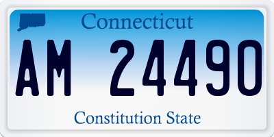 CT license plate AM24490
