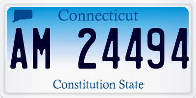 CT license plate AM24494