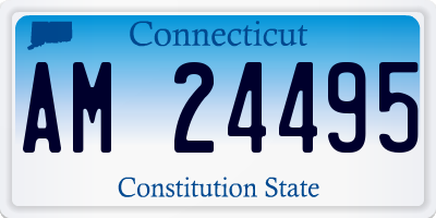 CT license plate AM24495